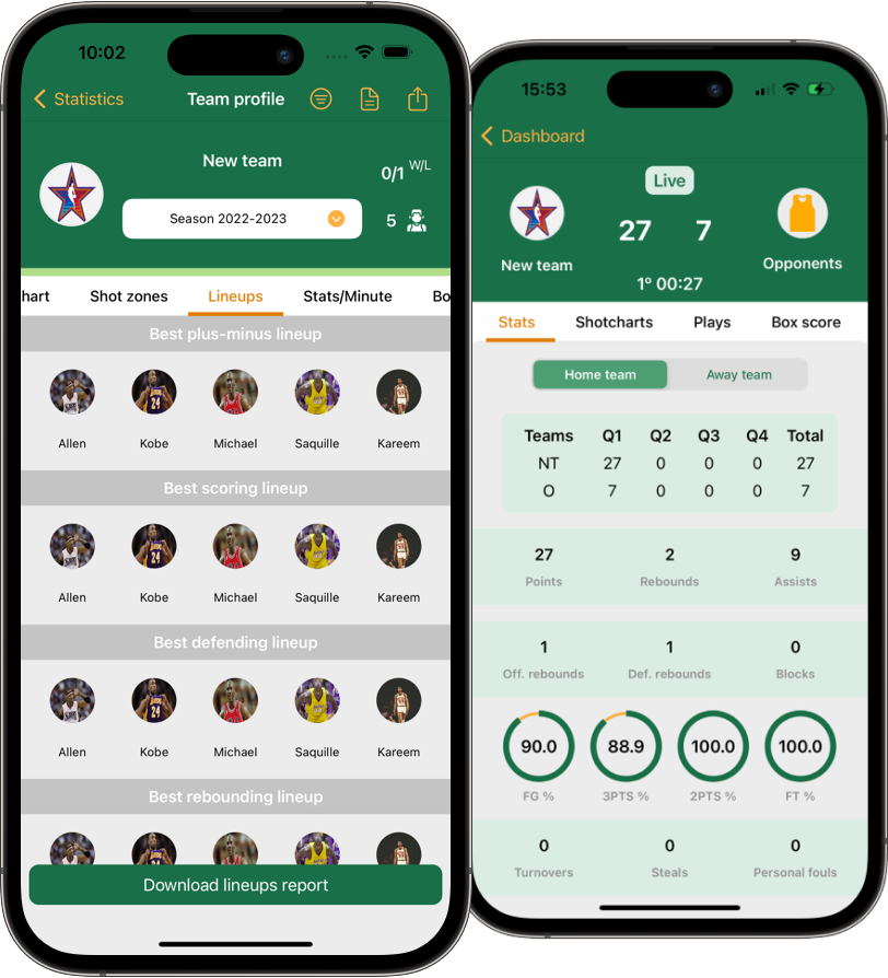 People using the app on a table